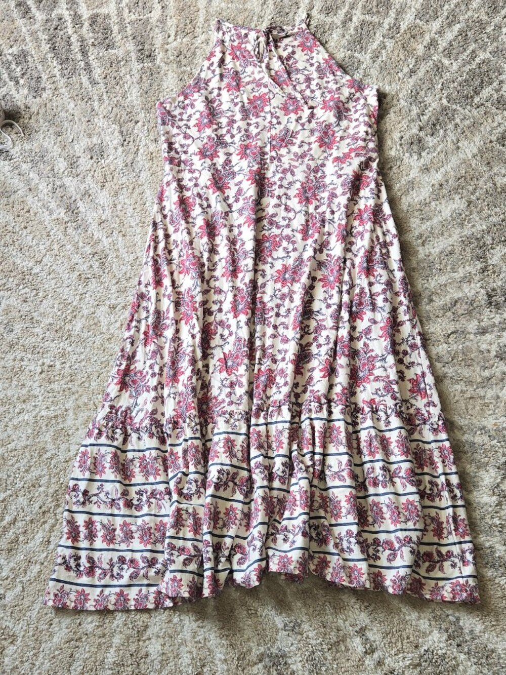 Chaps Ralph Lauren Sleeveless Floral Maxi Dress Size XL - Picture 2 of 4